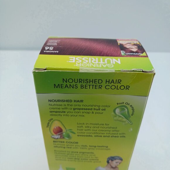 Garnier Nutrisse Nourishing Color Creme #56 Medium Reddish Brown With Avocado - Picture 4 of 8